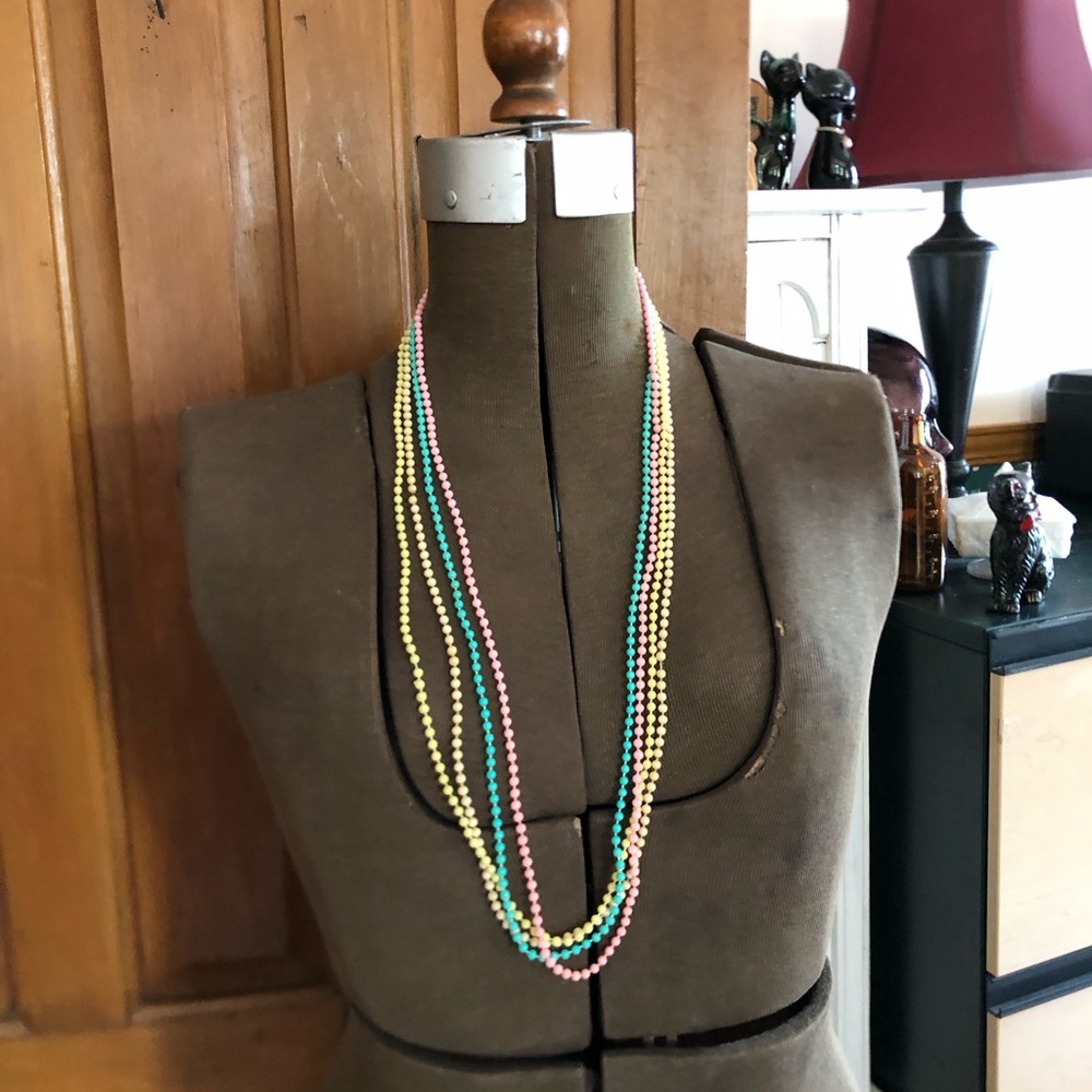 Vtg Pastel Beaded Necklaces Bundle
